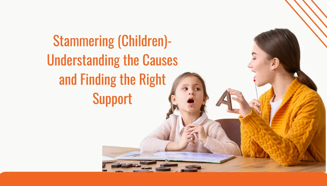 therapist trying to teach a child, how to speak correctly