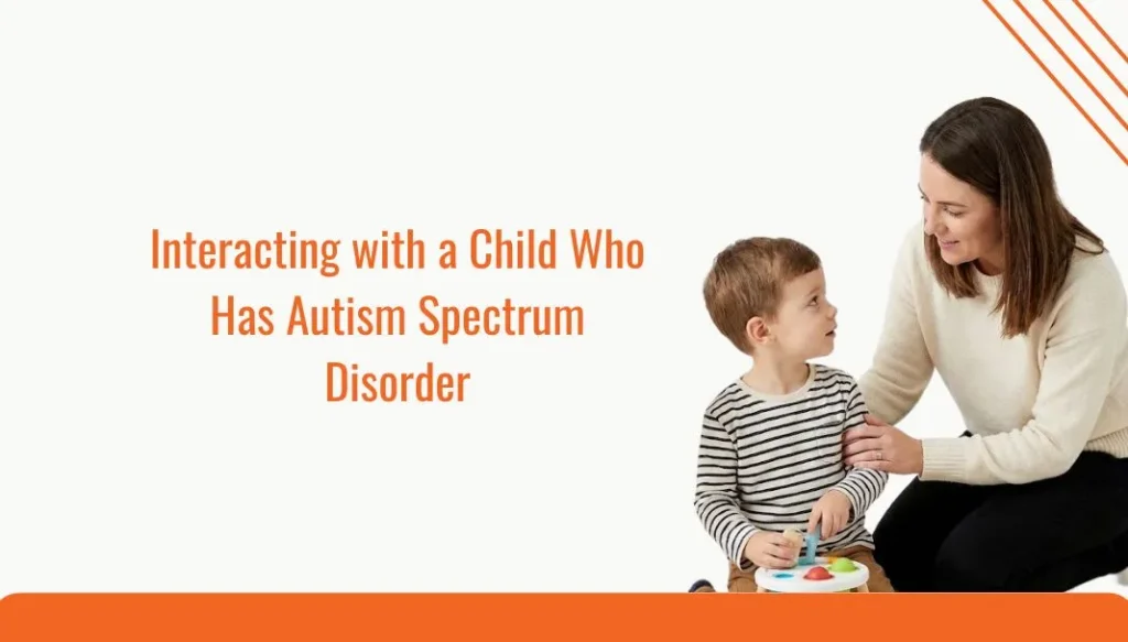 therapist taking to autistic kid